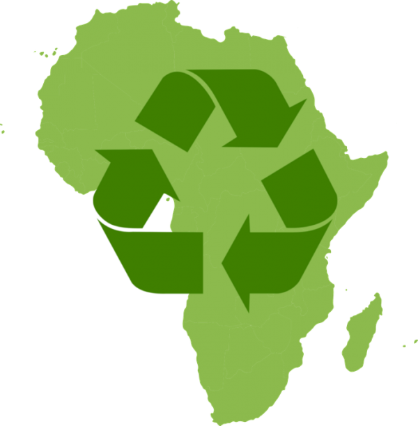 sigle recyclage et map d'Afrique
